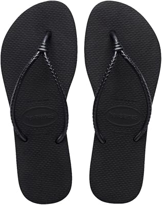 Chinelo Slim Tube Mulheres Pretas 35/36 EU