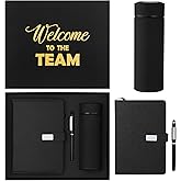 Thenshop Set of 5 New Employee Welcome to The Team Gift Sets Notebook Pen and Tumbler Welcome to The Team Box Employee Appreciation Gift Sets for New Worker Men Women Office(Black)