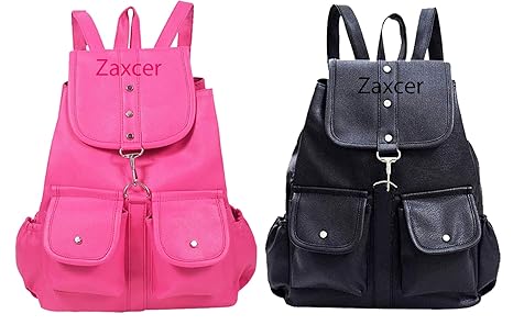 black and pink backpack