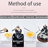 YYW Handmade Ceramic Backflow Incense Burner, Lotus Leaf Design view 5