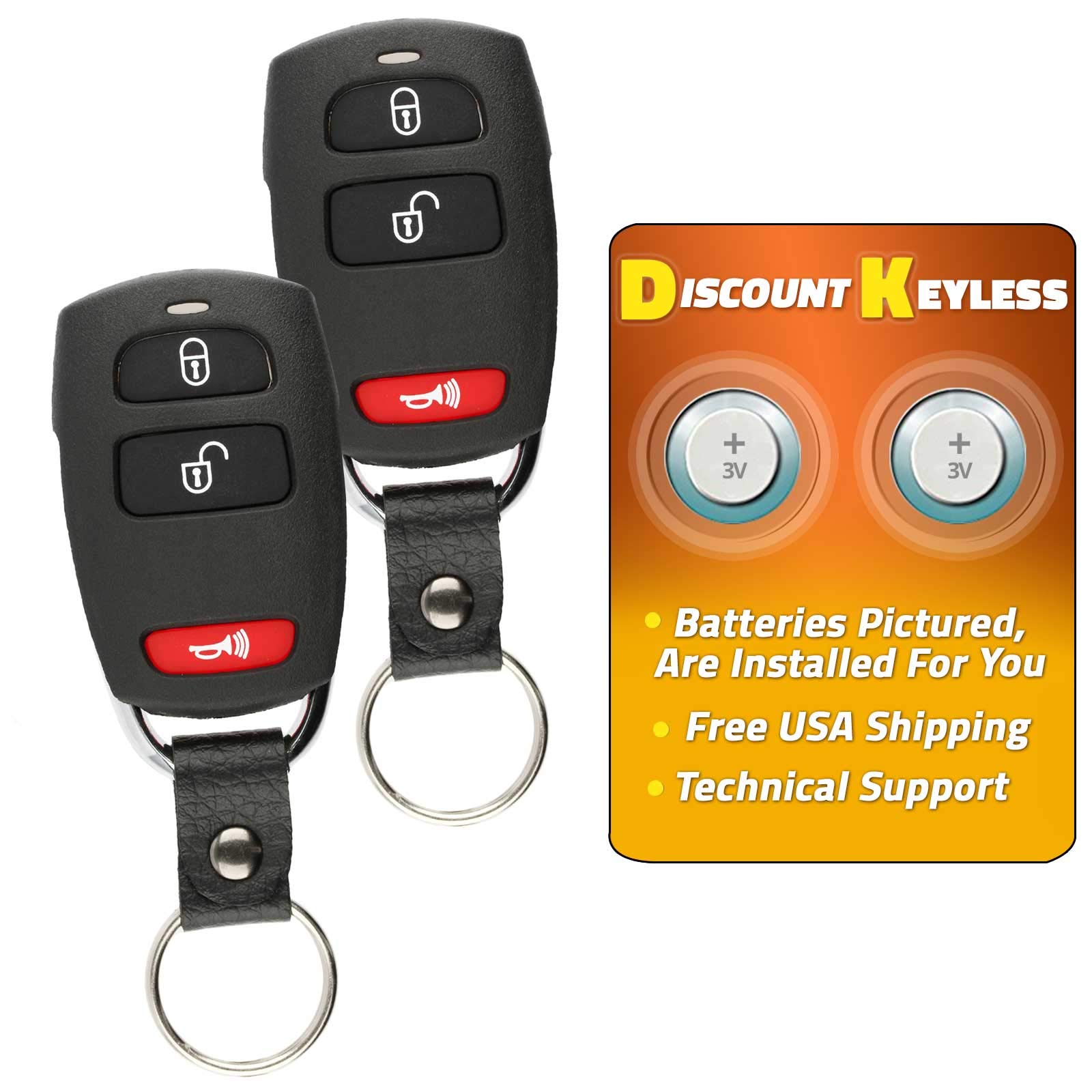 For 06-14 Kia Sedona 07-09 Hyundai Entourage Keyless Entry Remote Key Fob SV3-100060233 SV3-VQTXNA13 5658A-00060233-2 PACK