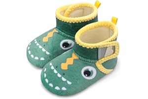 BARERUN Toddler Slippers Girls Boys House Shoes Baby Fuzzy Winter Booties Plush Cozy Kids House Slipper Warm Lightweight Infant Walking Shoes Socks