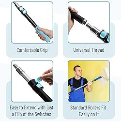 Bates- Extension Pole, 1.4 to 3 Ft Pole, Black