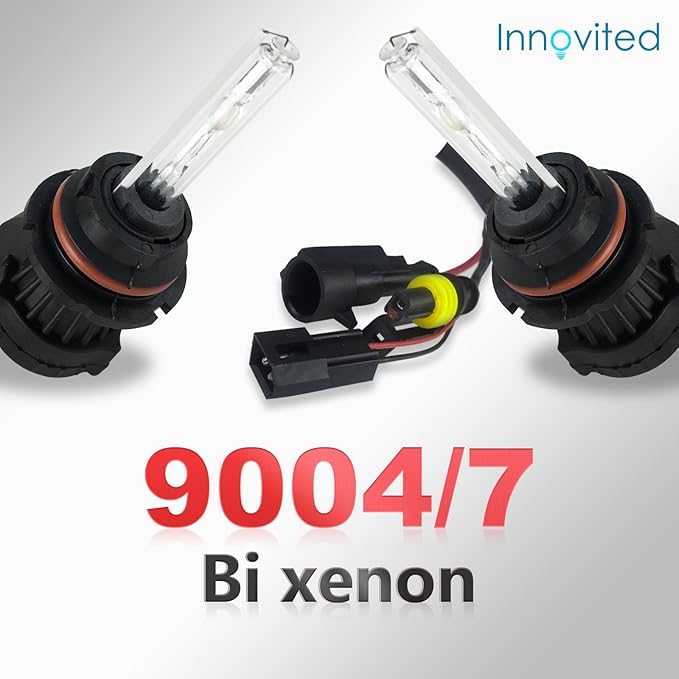 Innovited HID Xenon 9004 9007 12000K Bi xenon HI/LO HID Replacement Bulbs (1 Pair