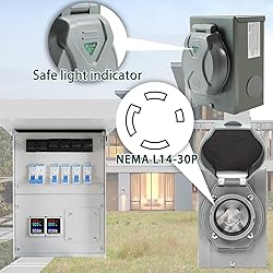 Upgraded 30 Amp 6 Circuit Transfer Switch Kit for