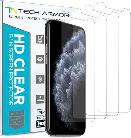 Amazon Com Tech Armor Hd Clear Plastic Film Screen Protector Not
