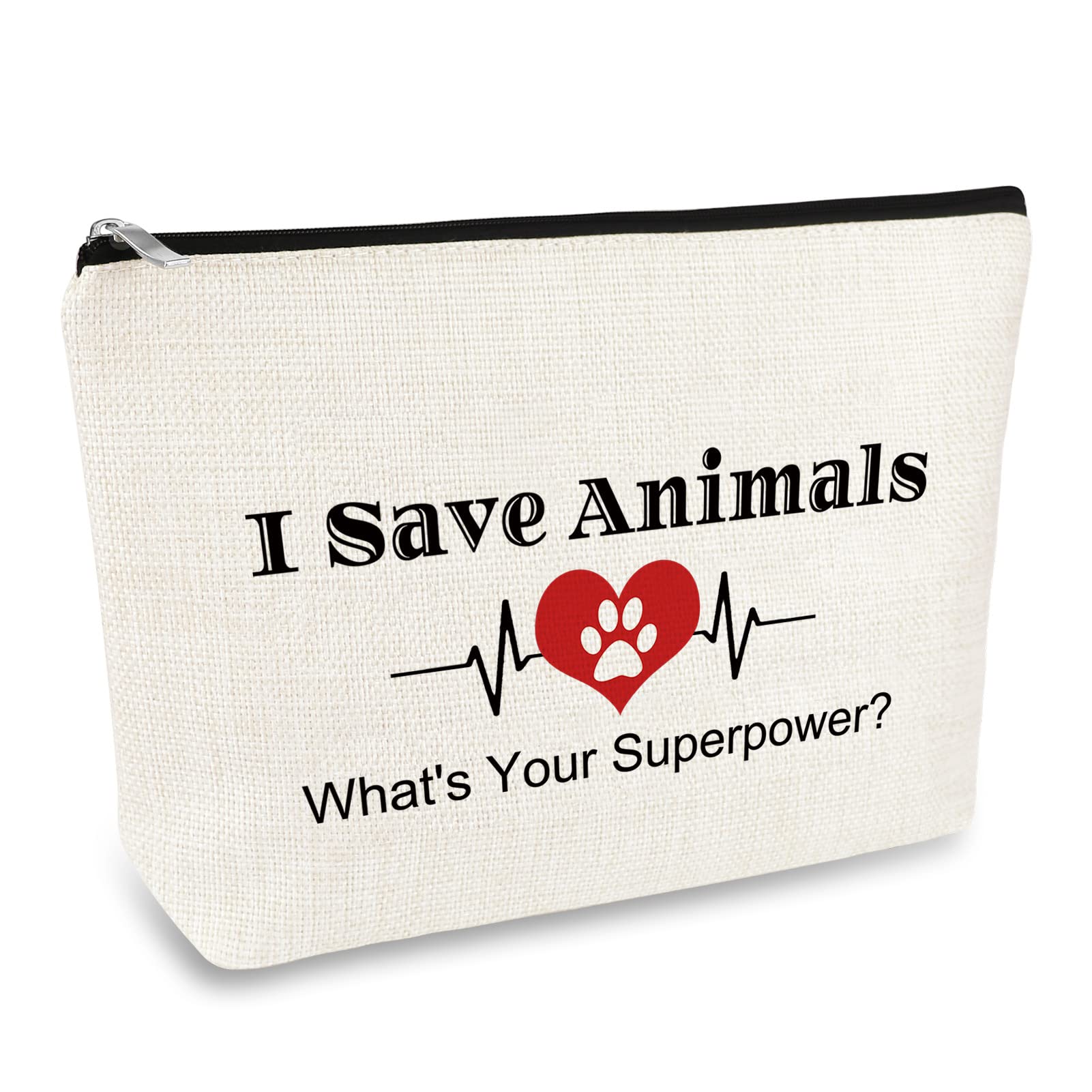 Veterinarian Gifts for Women - Makeup Cosmetic Bag, Animal Rescue, Vet Tech, Animal Lover, Veterinarian Appreciation, Thank You, Birthday Gift for Veterinary Medicine Student
