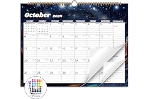 XISIDO Calendar 2024-2025, 18 Months Wall Calendar July 2024 to Dec 2025 Calendar with Julian Dates, 14.8" X 11.5" (Starry Sky)