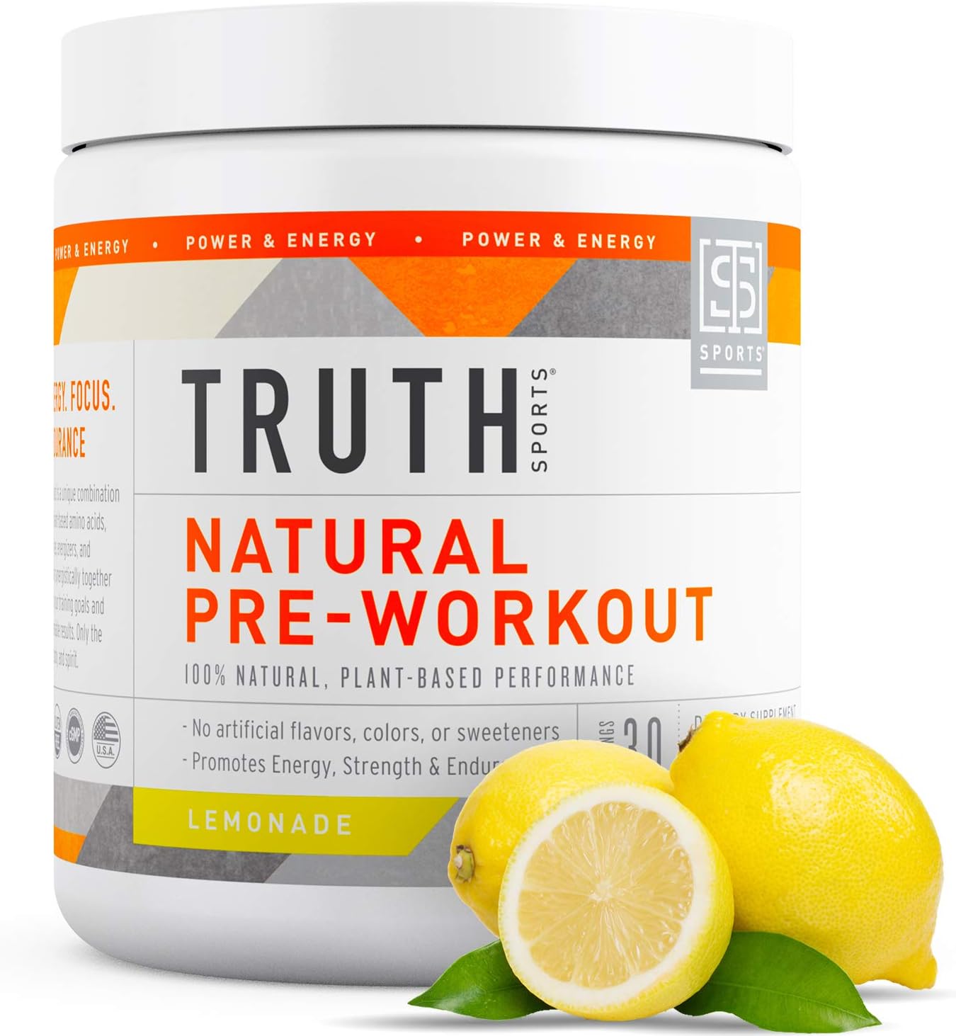 Natural PreWorkout Powder- Preworkout for Men & Women - Plant Based, Keto & Vegan Friendly - Energy, Focus & Endurance - Truth Nutrition (30 Servings) (Lemonade)): Health & Personal Care