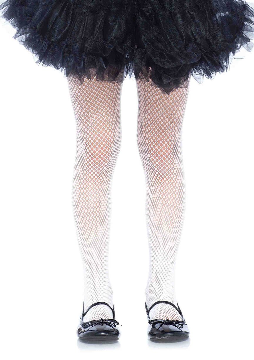 Leg Avenue One Size Bright White Fishnet Pantyhose