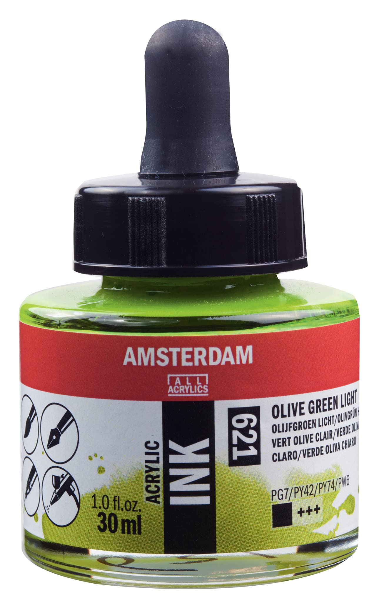 Amsterdam ACRYLC Ink GRN, Olive Green Light, One Size