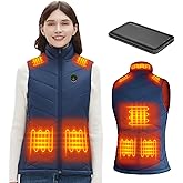 KOVNLO Heated Vest for Women With Battery Pack Included, Smart Button with Light-out Design, Electric Heated Jackets