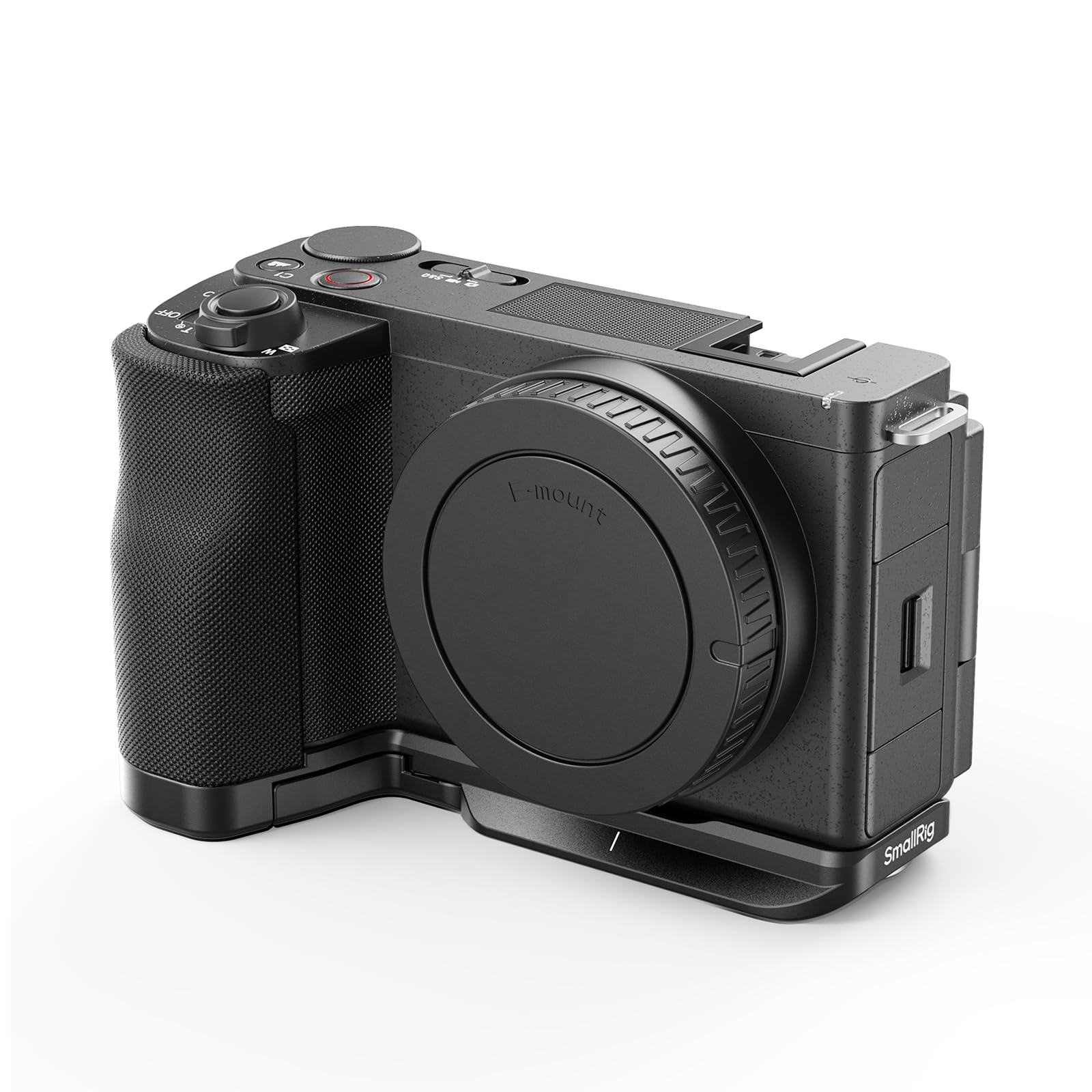 SMALLRIG ZV-E10 II L-Shape Plate with Silicone Handle, Handgrip for Sony ZV-E10 II, Built-in Quick Release Plate for Arca, 1/4"-20 Holes - 4778