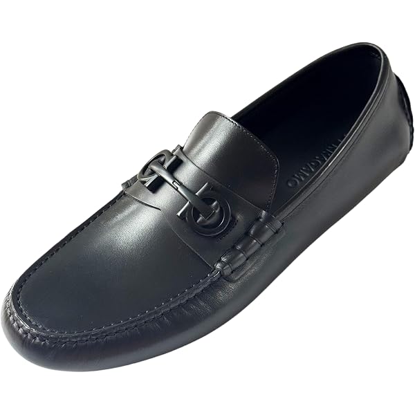 Amazon.com | Salvatore Ferragamo Rasca Mens Brown Leather  display picture 1