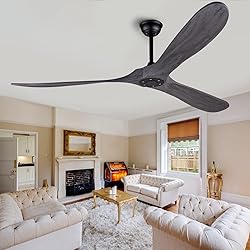 Solid Wood Ceiling Fans Without Light, 70 Inch Real
