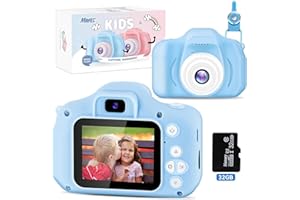 MAVREC Kids Digital Camera Toys for Boys Girls Age 3-9, 1080P HD Selfie Video Cameras for Toddler with 32GB SD Card, Best Easter Birthday Gifts for Boys Girls 3 4 5 6 7 8 9 Year Old Blue