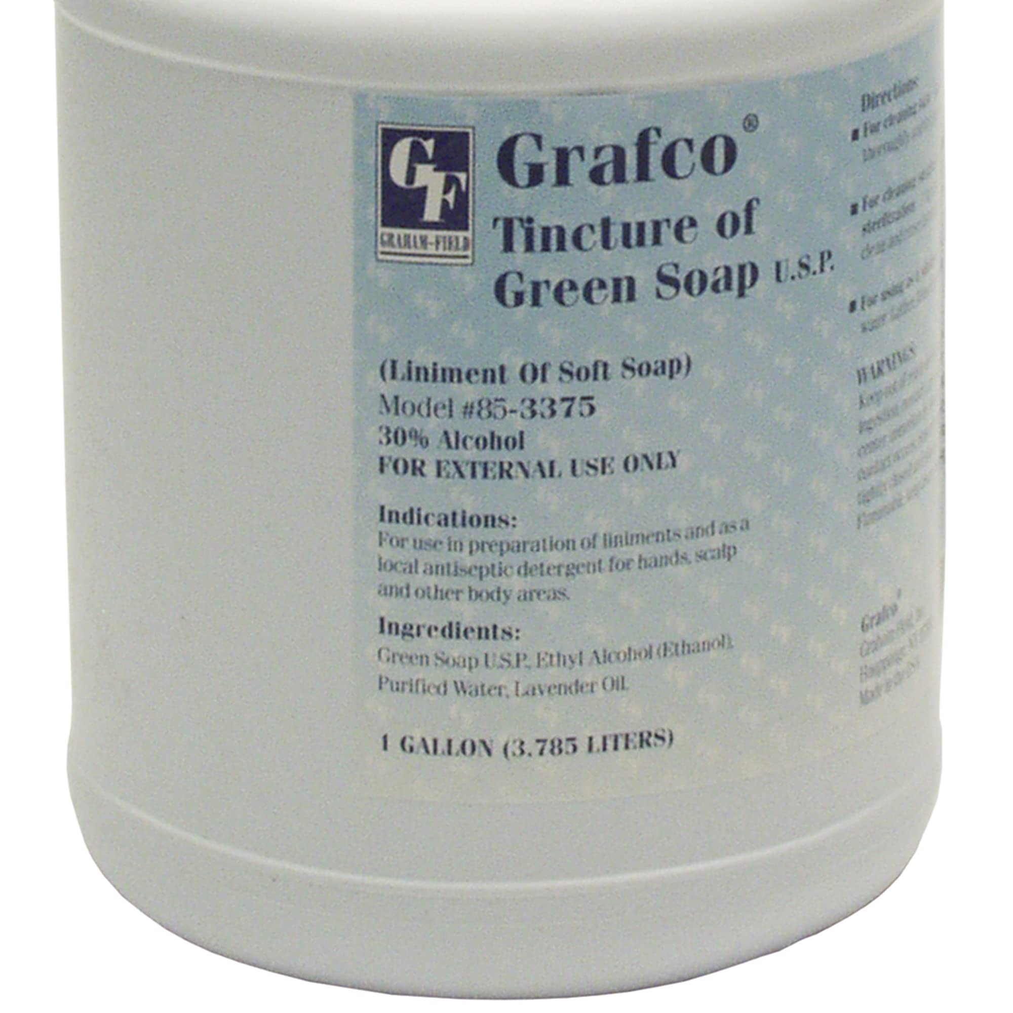 Grafco Tincture of Green Soap - Medical Antibacterial Liquid Soap, Alcohol Blend, Skin Cleanser Pack of 4, U.S.P. - 3375