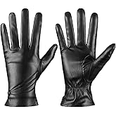 ISHISBEB Winter Leather Gloves for Women, Warm Touchscreen Driving Texting Cashmere Lined Gloves&hellip;