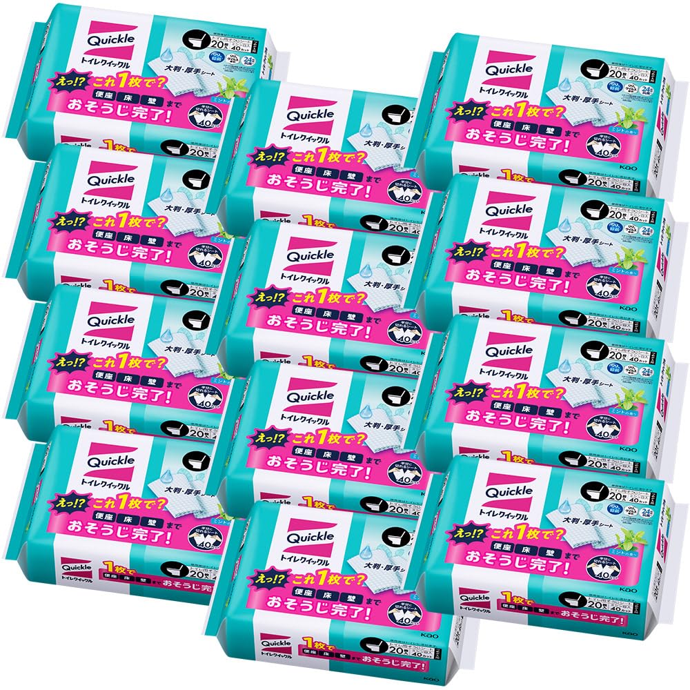 【ケース販売】トイレクイックル トイレ用洗剤 詰替用 20枚×12個商品画像