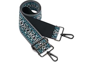 ZOOEASS Nickel Buckles Wide Shoulder Strap Adjustable Replacement Belt Gun Buckles Guitar Style Crossbody Bag Strap