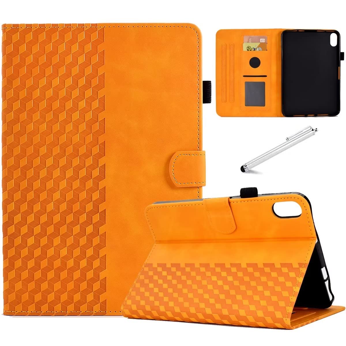 Fancity for iPad (A16) 11th Generation 11 Inch 2025, iPad 10th Generation 10.9 inch 2022, Suede Leather Case with Kickstand Pencil Holder, Magnectic Cover with Smart Auto Wake/Sleep, Yellow — image 1