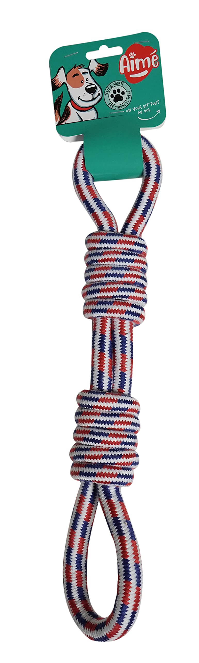 Aime Frenchy Double Knot Rope Toy for Dogs 35 cm