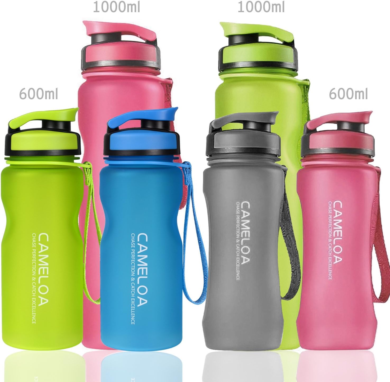 CAMELOA PREMIUM Wide Mouth Tritan BPA-Free BEST SPORTS Water Bottle With FREE Filter/Ergonomic Curved Design For Maximum Grip - Perfect For Running, Cycling, Gym, Yoga, Outdoors and Camping