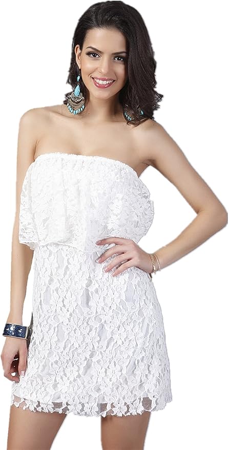 baroque lace overlay party dress