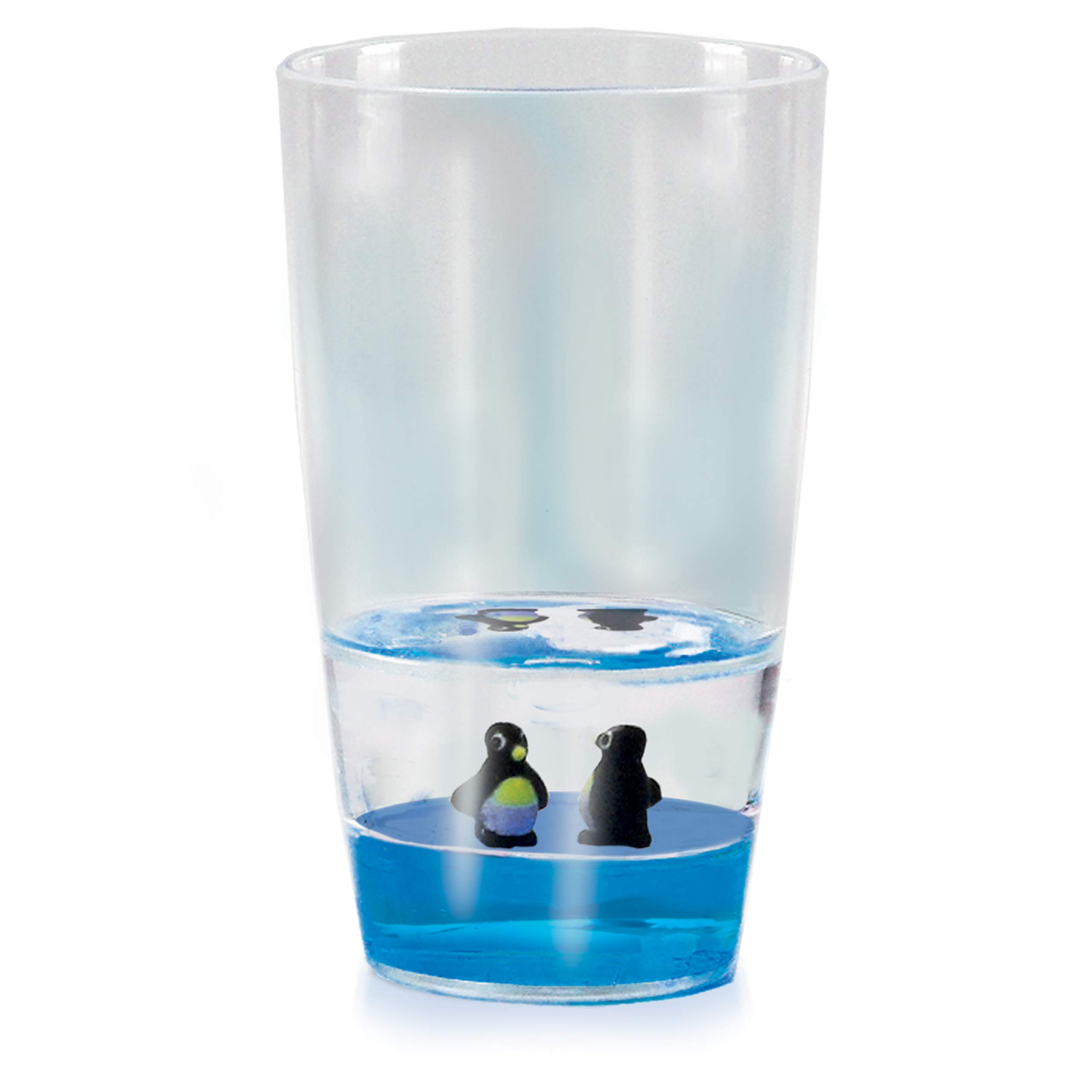 Deluxebase Floatarama Tumbler - Penguin from 250ml BPA-Free Acrylic Cups with Floating Animal Figurines. Fun Plastic Drinking Glass, Travel Mug, Camping Cup, Novelty Gift and Unique Drinkware.