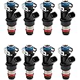 Frezon 8×Fuel Injectors Fit For 8.1 Mercury Mercruiser 496 MAG,-496 HO 8.1S MPI,8.1L HO,For Chevrolet and GMC Trucks 1999-2007 4.8L 5.3L 6.0L 8.1L fitted with Delphi Multec II injectors Mini Connector