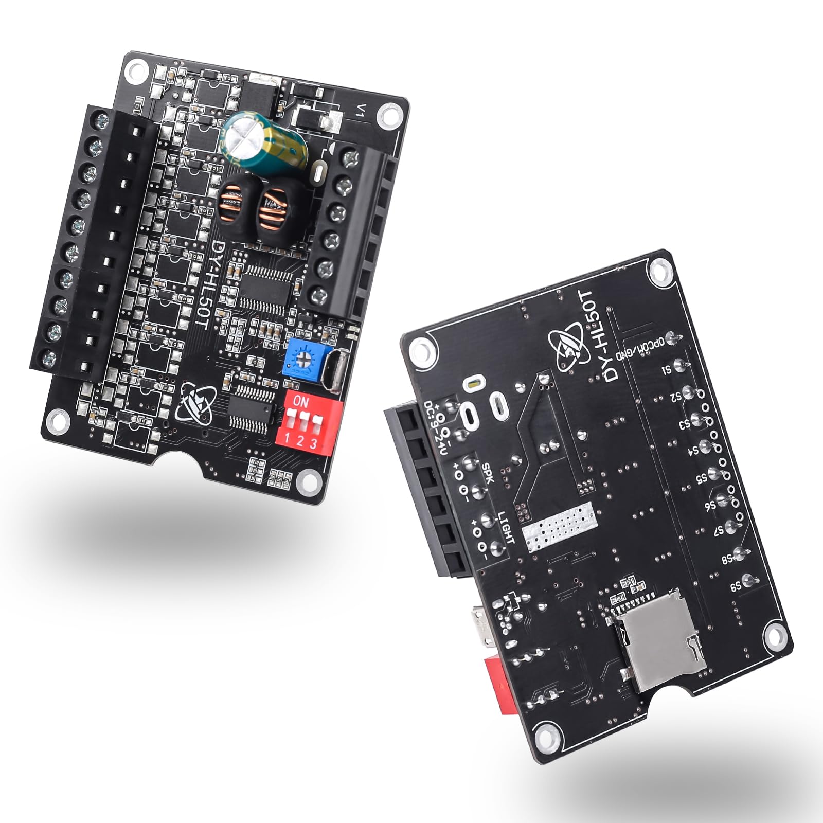 Photo 1 of 1 Pc 60W Voice Playback Module Support TF Card(32GB Max), PEMENOL DC 9-24V Sound Module Music Player Voice Broadcast Device Support Sound and Light Alarm for Home Alarm Voice Broadcast Module