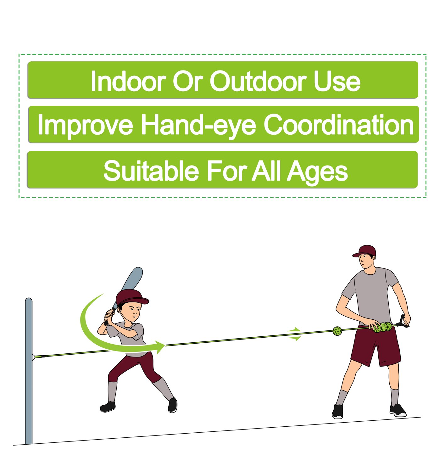 Swingers Ultimate Baseball Trainer Controlled Pitch Baseball Batting Trainer