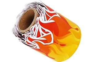 Beavorty Fire Bulletin Board Border Roll with Realistic Fire Flames Background, Paper Material, Easy