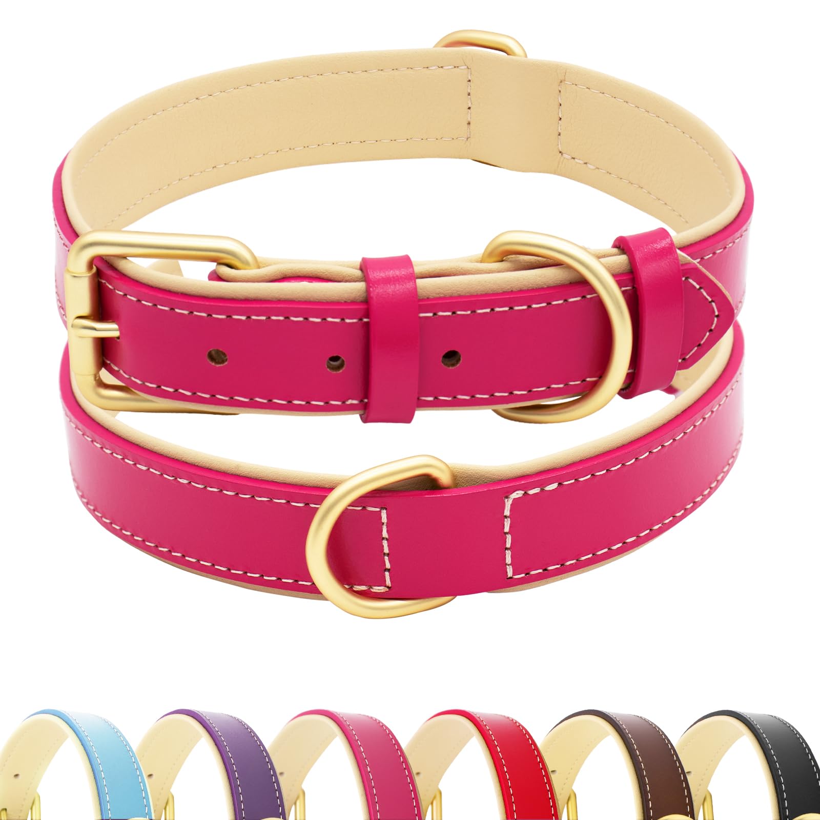 Dog Collar Large Breed Leather Dog Collar, Inches Wide Heavy