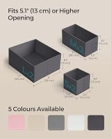 SONGMICS Drawer Organisers Set of 6 Foldable Fabric Storage Boxes Slate Grey view 4