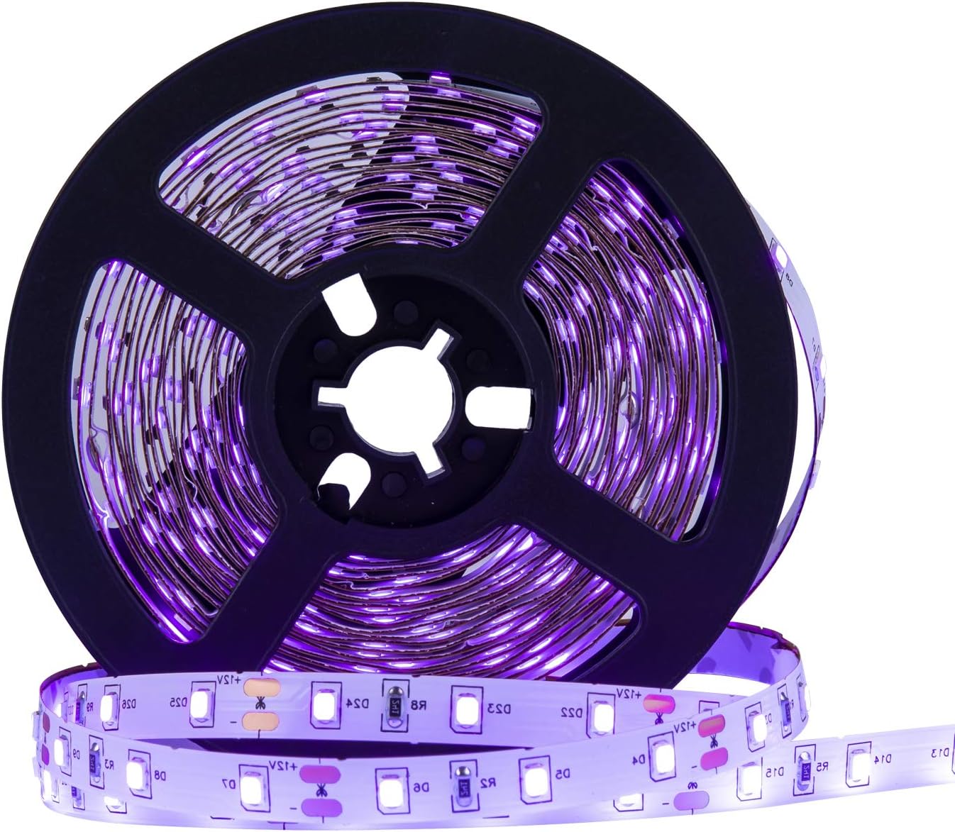 Not Adapter 16.4ft LED Black Light Strip, 12V Flexible Fixtures