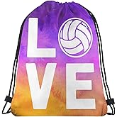 AIMASTZ Love Volleyball Unisex Drawstring Backpack Bag Sport Gym Swim Travel Sackpack