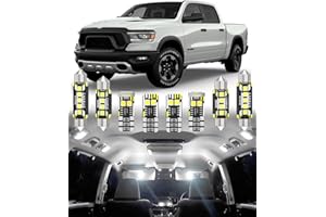 BMT xms Car Interior LED Light Replacement for DODGE Ram 1500 2500 3500 2019-2024,6000K Super Bright Interior Light Bulbs Package, 16pcs