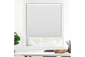 LazBlinds Cordless Cellular Shades, Blackout Honeycomb Shades with 1.5 inch Cells, Room Darkening Thermal Insulation Noise Reduction Blinds for Windows, 31" W x 72" H, White