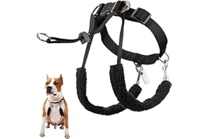 Sporn Original Training Halter, No Pull Harness Medium Size Dog with Black Padded Sherpa Sleeves, Breathable No Pull Dog Harness, Provides to All Medium Sized Breeds