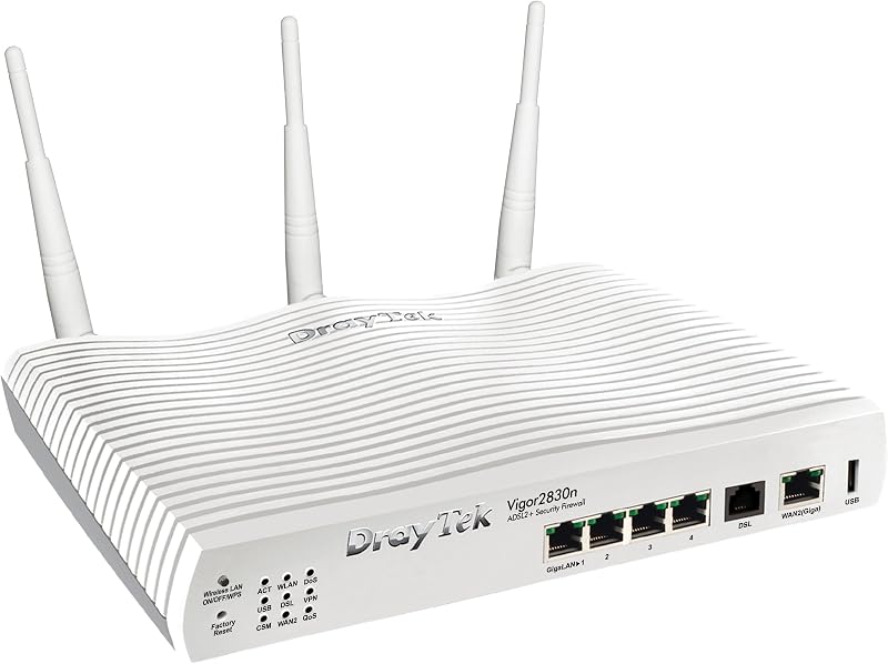 Draytek Vigor 2830N ADSL Wireless 11n Router Firewall 4 Gigabit LAN Ports