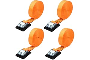 JCHL Sturdy 20-foot-by-1-inch Tie Down Strap Lashing Strap Cargo Tie-Down Strap Padded Cam Lock Buckle 1000lbs Capacity (4-Pack)