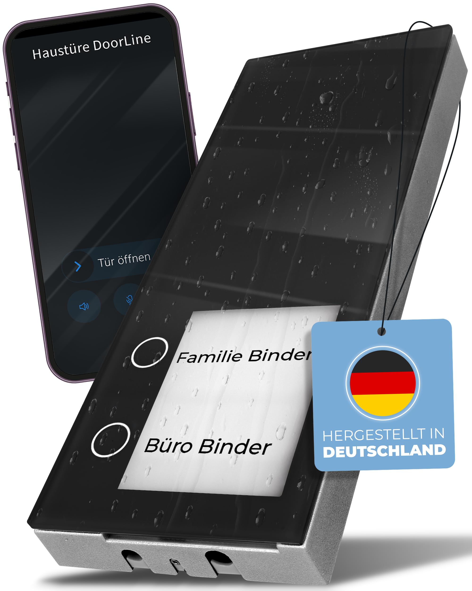 Telegärtner Elektronik 150730 DoorLine Slim DECT schwarz Türsprechanlage