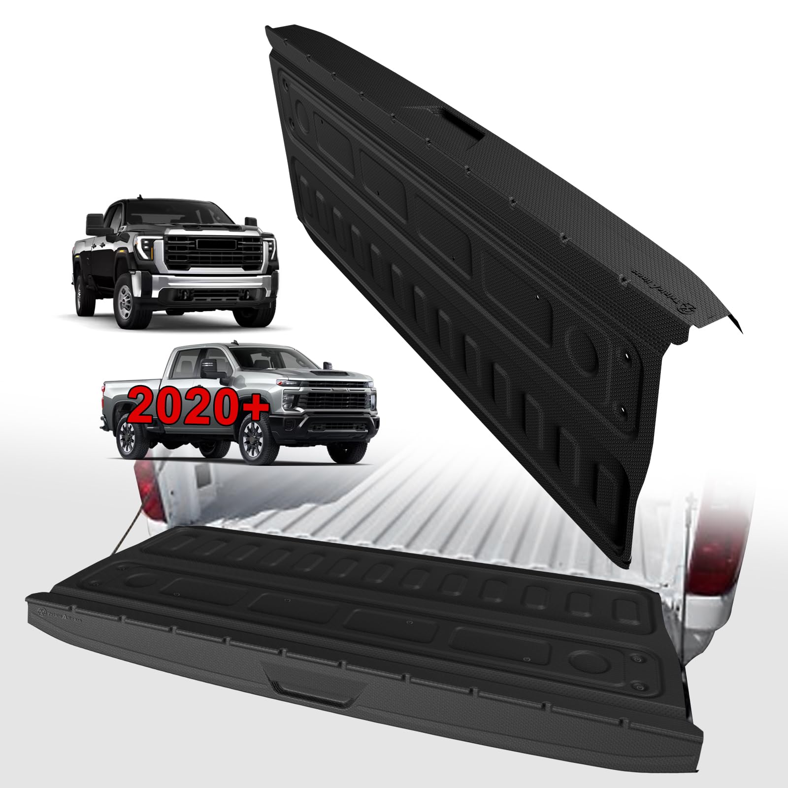 Photo 1 of TripleAliners Truck Mat Compatible with 2020-2026 Chevy Silverado & GMC Sierra 2500/3500HD Multi-pro Accessories, Tailgate Mat Custom Fit All Weather Protection Pickup Liner, w/Tailgate Cap Protector