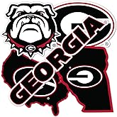 Desert Cactus University of Georgia Sticker Bulldogs UGA Dawgs Sticker Vinyl Decals Laptop Water Bottle Car Scrapbook T2 (Type 2-2)