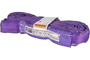 TUFFY PRODUCTS Tuffy Flexi-Grip Purple 8 ft Endless Round Sling, 2,600 lb. Vertical Capacity, Heavy Duty Lifting Sling, USA Made