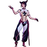 Micotaku Street Fighter 6 Officially Licensed Women's Juri Han Cosplay Costume Full Set Halloween Costume