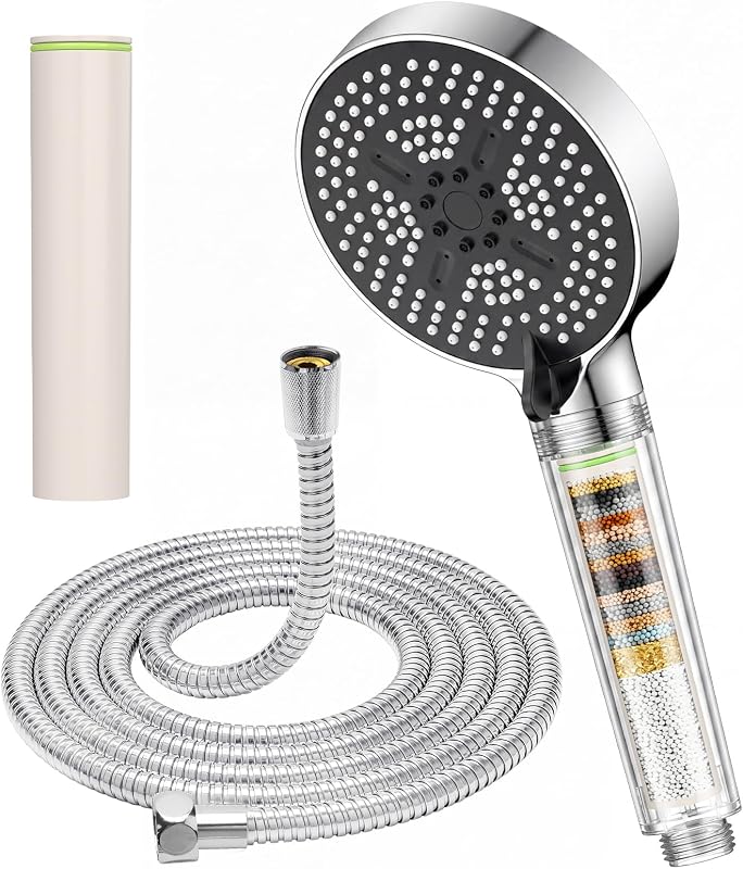 Pommeau de Douche avec Filtration à 25 Étapes avec Tuyau 1,6 M