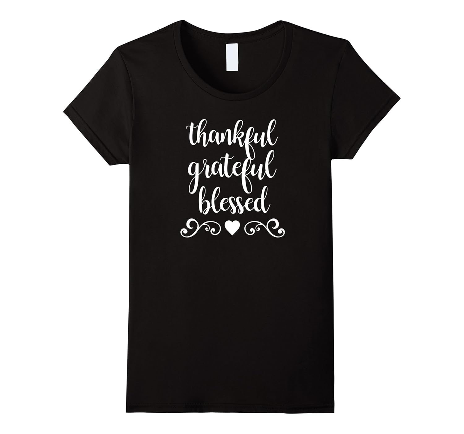 Womens Thankful Grateful Blessed Shirt - Thanksgiving-Rose