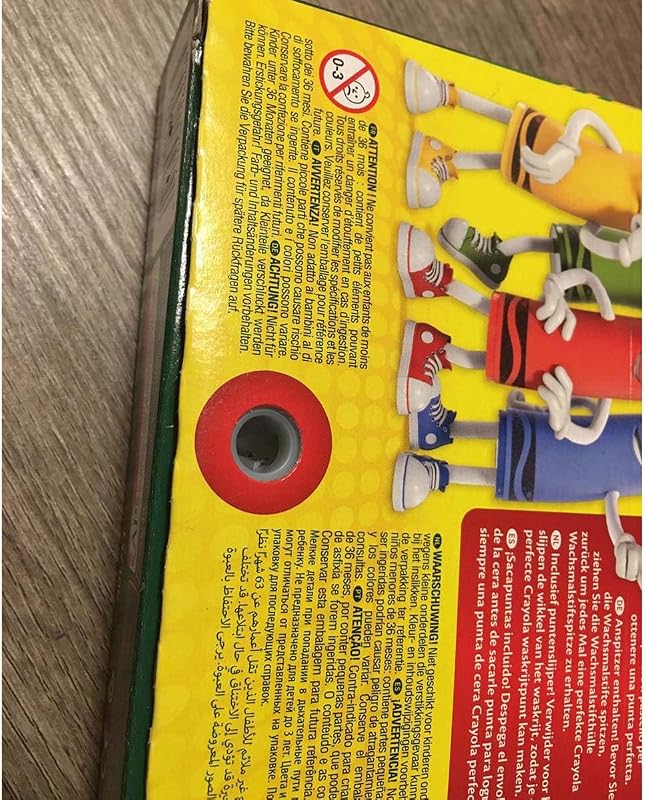 Pastelli a Cera, Confezione da 64 crayon, Temperino Incluso nella Confezione, per Scuola e Tempo Libero, 64 Colori Assortiti, Realizzati con Energia Solare, 52-6448
